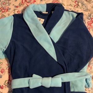 NWT LL Bean Fleece Robe Color Block. Kids SZ 14-16